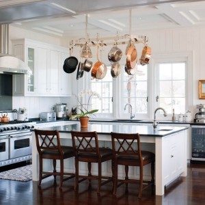 furniture-luminous-hanging-pot-and-pan-rack-with-oval-shape-in-white-themed-modern-kitchen-25-most-awesome-hanging-pot-and-pan-racks-designs-300x300